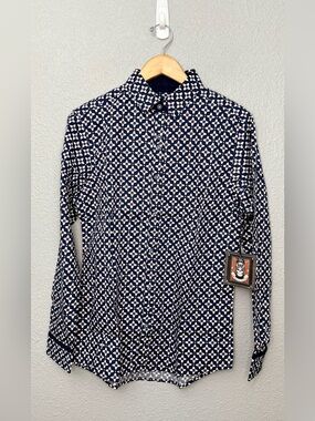 NWT Rock Roll n Soul | Checked and Floral Pattern | Geometric | Size Small
